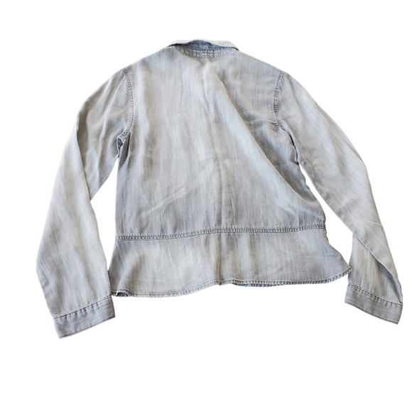 Cloth and Stone Chambray Peplum Button Down Shirt Size XS - Picture 4 of 6